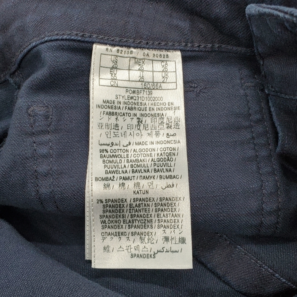 Guess Navy Blue Low Rise Denim Jean Shorts - Picture 4 of 5